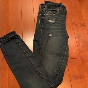 Navy garage jeans